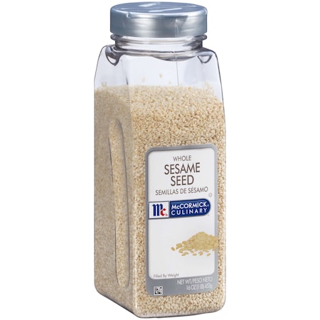 MCCORMICK McCormick Culinary White Sesame Seeds 16 oz. Container, PK6 900950547